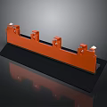 Orange Long Strip Component With Square Structures And White Parts On Black Platform