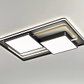 Modern LED Flush Mount Ceiling Light With Metal Frame Square Round Design 3d model