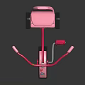 Pink Kids Tricycle Toy With Comfortable Seat And Black Wheels