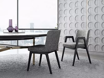 Dining table and chair combination 3d model