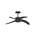 Modern Black Ceiling Fan With Four Blades Ideal For Home Living Room Daily Use