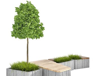 Modern Tree Pool Tree Pool Public Seat Garden Sick model