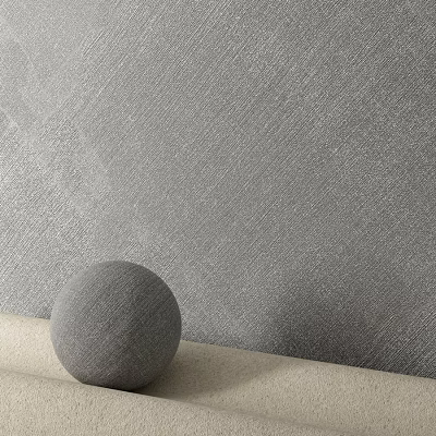 Gray Textured Wall Design With Gray Sphere On Light Colored Surface 3d model
