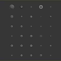 Red And White Columns Of Various Heights Arranged On Reflective Gray Surface