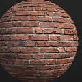 Brick wall building old debris brick pile red brick brick pile PBR brick 3d model