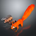 Cute Cartoon Orange Fox Badger And Small Animal Animated Game Movie Characters