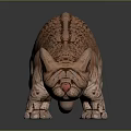 Game and Movie Character Monstrous Creature With Rough Textured Skin Horned Head and Muscular Body