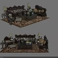 Luxurious Classic Sofa Coffee Table Set With Carved Details Lamps Pillows And Decorative Rug
