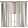 Light Beige Window Curtains with Soft Fabric and Sheer Layer for Modern Home Window Decoration