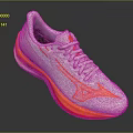 White And Orange Running Shoes Featuring Brand Logo On Upper And Bright Orange Sole