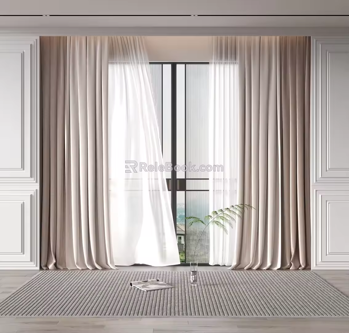 Modern Curtains 3d model