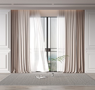 Modern Curtains 3d model