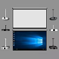 Modern Projector Projection Curtain 3d model