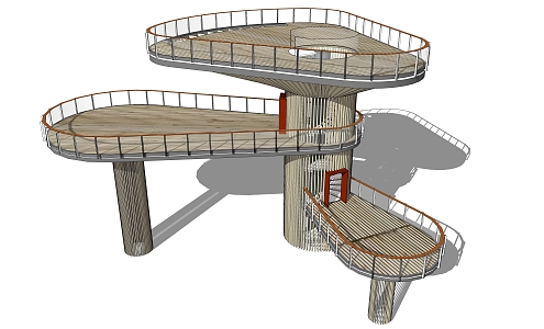 Modern Observation Deck Watchtower 3d model