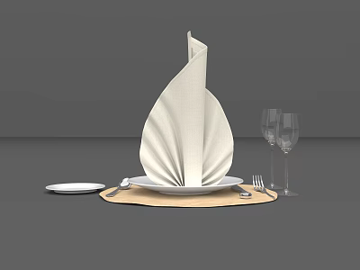 European Tableware Combination Western Restaurant Tableware Combination European Tableware Combination 3d model