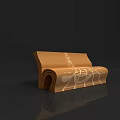 Open Brown Decorative Scroll Featuring White Music Notes On Dark Background