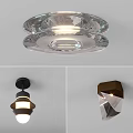 Modern Transparent Glass Ceiling Light With Luminous Design For Home Interior 3d model