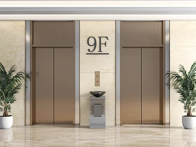 modern elevator 3d model