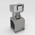 Advanced Medical Device With Digital Display Screen And Control Panel On Wheels 3d model