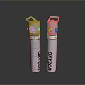White Cylindrical Inhaler Devices With Green Ring And uSkyNo greenSkyNo Labels
