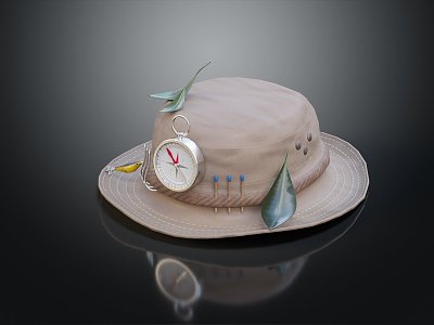 modern hat compass 3d model