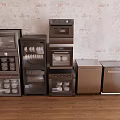 Modern Various Kitchen Appliances Including Oven Dishwasher And Refrigerator In Kitchen Setup