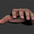 Detailed Human Hand with Fine Hair and Natural Skin Texture Closeup View