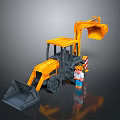 Toy Construction Excavator Play Set with Small Figure Driver in Yellow Design