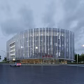 modern library building 3d model