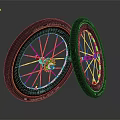 Modern Bicycle Wheels With Black Hub Red Spokes And Sleek Tires Design
