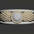 Elegant Fashion Ring With Intricate Wing Design And Central Gemstone Accent