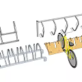 Bicycle Parking Racks With Metal And Wooden Designs For Secure Storage