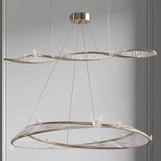 Light Luxury Chandelier Simple Chandelier Combination 3d model