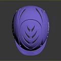Purple Sports Helmet With Logo Ventilated Design And Adjustable Straps