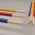 Colorful Drum Sticks With Wooden Tips