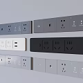 Intelligent switch socket panel 3d model