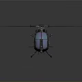 Advanced Space Exploration Helicopter With Transparent Cockpit Rotors And Dark Background