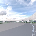 Chengdu New Convention and Exhibition Center Venues Exhibition Hall Century City 3d model