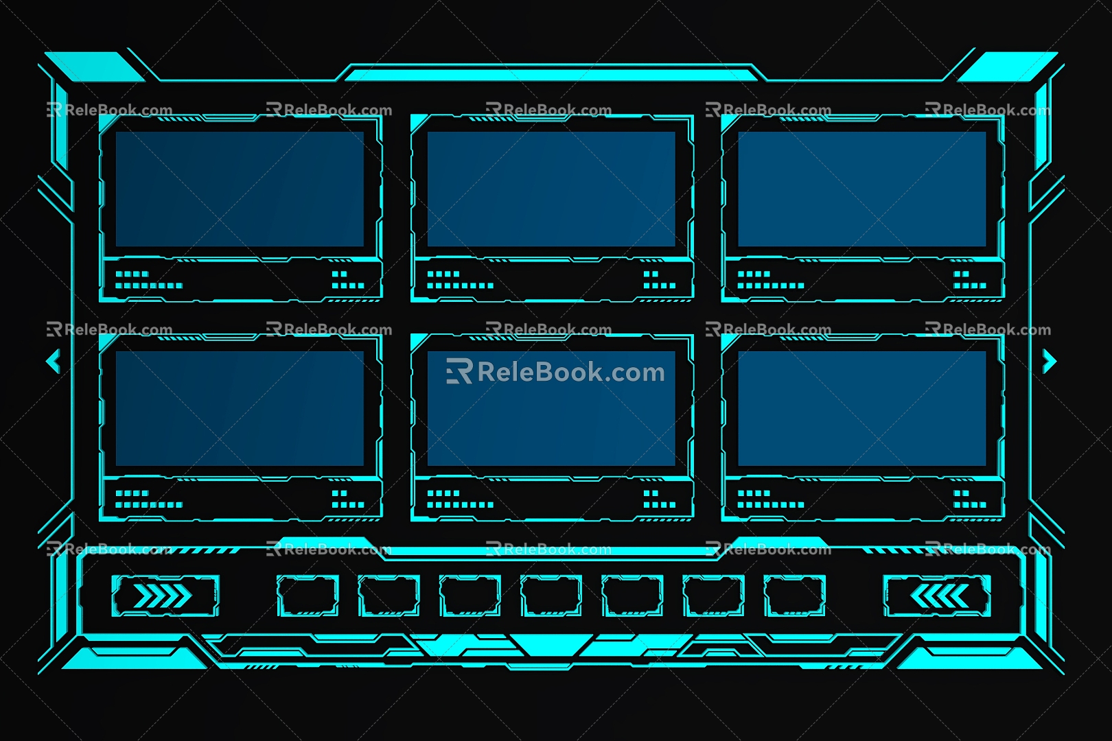 Circuit Line Technology Line Technology Elements 3d model