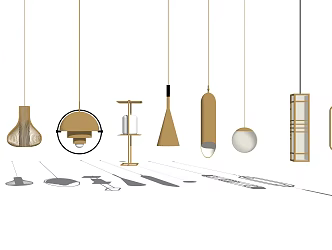 New Chinese Chandelier Metal Chandelier 3d model