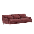 Modern red fabric double sofa 3d model