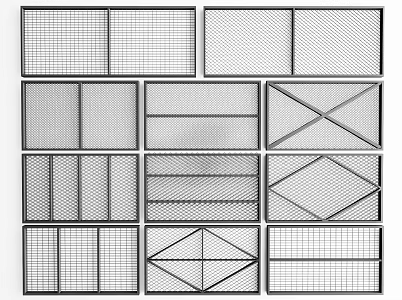 Modern fence wrought iron net fence wrought iron net fence wrought iron net fence 3d model