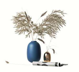 modern vase reed vase floral ornaments 3d model