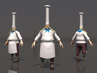 One Piece Zepp Red Foot Chef Pirates Group 3d model