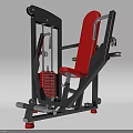 Red And Black Fitness Equipment For Strength Training With Seat Frame Design