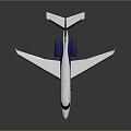Modern Passenger Jet With White Fuselage Blue Purple Accents And Sleek Exterior Design