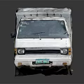 Small White Mini Van Featuring Covered Roof Windows And Side View Exterior