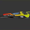 Colorful Sporty Racing Car With Yellow Red Black Body And STR Logo