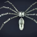 Detailed Mechanical Spider Design With Robotic Legs And Metallic Body Structure 3d model
