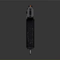 Modern Sleek Tactical Pistol Design With Metal Frame And Wooden Grip